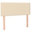 vidaXL Posteľný rám boxspring s matracom krémový 90x190 cm látka