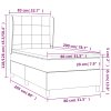 vidaXL Posteľný rám boxspring s matracom čierny 80x200 cm látka
