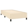 vidaXL Posteľný rám boxspring s matracom krémový 90x190 cm látka