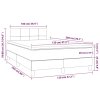 vidaXL Posteľný rám boxspring s matracom čierny 120x200 cm zamat