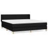 vidaXL Posteľný rám boxspring s matracom čierny 160x200 cm látka