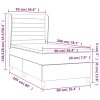 vidaXL Posteľný rám boxspring s matracom čierny 90x200 cm zamat
