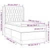vidaXL Posteľný rám boxsping s matracom bledosivý 90x190 cm látka
