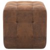 vidaXL Taburetky 2 ks hnedé 30x30x30 cm umelá semišová koža