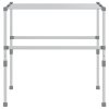 vidaXL Sušiak na bielizeň 83x(50-55)x(40-85) cm hliník