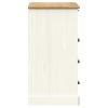 vidaXL Zásuvková skrinka VIGO biela 80x40x76 cm borovicový masív