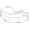 vidaXL Posteľný rám boxspring s matracom čierny 120x200 cm zamat