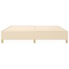 vidaXL Posteľ bez matraca krémová 200x200 cm látka
