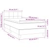 vidaXL Posteľný rám boxspring s matracom krémový 90x190 cm látka