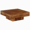 vidaXL Konferenčný stolík 80x80x30 cm, akáciový masív