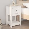 vidaXL Nočné stolíky 2 ks biele 40x35x61,5 cm masívne borovicové drevo