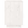 vidaXL Nočný stolík biely 40x35x50 cm masívne borovicové drevo
