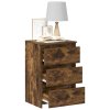 vidaXL Nočné stolíky 2 ks údený dub 40x35x62,5 cm spracované drevo