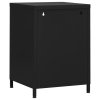 vidaXL Nočný stolík čierny 35x35x51 cm oceľ