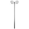 vidaXL Záhradné svietidlo so stĺpikom, 2 lampy 220 cm