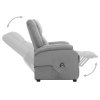 vidaXL Zdvíhacie kreslo bledosivé látka