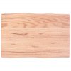 vidaXL Stolová doska svetlohnedá 60x40x(2-4)cm ošetrený masív hrany