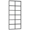 vidaXL Posuvné dvere ESG sklo a hliník 90x205 cm čierne