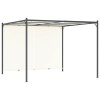 vidaXL Pergola s nastaviteľnou strechou krémovo-biela 3x3 m oceľová