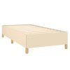 vidaXL Posteľný rám boxspring s matracom krémový 90x190 cm látka