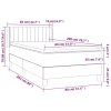 vidaXL Posteľný rám boxspring s matracom tmavosivý 80x200 cm zamat