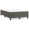 vidaXL Posteľný rám boxspring s matracom tmavosivý 90x190 cm zamat