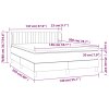 vidaXL Posteľný rám boxspring s matracom tmavosivý 140x200 cm zamat