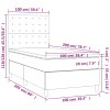vidaXL Posteľný rám boxspring s matracom čierny 100x200 cm zamat