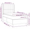 vidaXL Posteľný rám boxsping s matracom bledosivý 90x190 cm látka