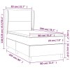 vidaXL Posteľný rám boxspring s matracom čierny 80x200 cm látka