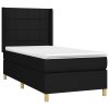 vidaXL Posteľný rám boxspring s matracom čierny 80x200 cm látka