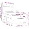vidaXL Posteľný rám boxspring s matracom čierny 80x200 cm látka
