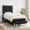vidaXL Posteľný rám boxspring s matracom čierny 80x200 cm látka