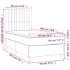 vidaXL Posteľný rám boxspring s matracom sivohnedý 90x190 cm látka