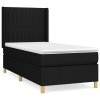 vidaXL Posteľný rám boxspring s matracom čierny 80x200 cm látka