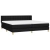 vidaXL Posteľný rám boxspring s matracom čierny 160x200 cm látka