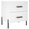 vidaXL Nočné stolíky 2 ks biele 40x35x47,5 cm kompozitné drevo