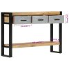 vidaXL Konzolový stolík 110x30x76 cm masívne hrubé mangovníkové drevo
