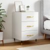 vidaXL Nočný stolík vysoký lesk biely 40x40x66 cm kompozitné drevo