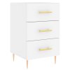 vidaXL Nočný stolík biely 40x40x66 cm kompozitné drevo