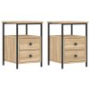 vidaXL Nočné stolíky 2 ks dub sonoma 34x35,5x50 cm kompozitné drevo