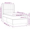 vidaXL Posteľný rám boxspring s matracom čierny 90x190 cm látka