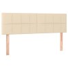 vidaXL Posteľný rám boxspring s matracom krémový 140x200 cm látka