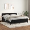 vidaXL Posteľný rám boxspring s matracom čierny 180x200 cm zamat