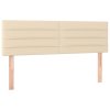 vidaXL Posteľný rám boxspring s matracom krémový 140x200 cm látka