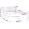 vidaXL Posteľný rám boxspring s matracom krémový 140x200 cm látka