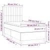 vidaXL Posteľný rám boxspring s matracom modrý 90x190 cm látka