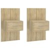 vidaXL Nástenné nočné stolíky 2 ks dub sonoma