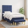 vidaXL Posteľný rám boxspring s matracom modrý 90x200 cm látka