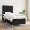 vidaXL Posteľný rám boxspring s matracom čierny 90x190 cm látka